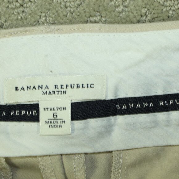 Banana Republic Martin Women's Size 6 Stretch Khaki Pants Flat Front - Picture 6 of 6